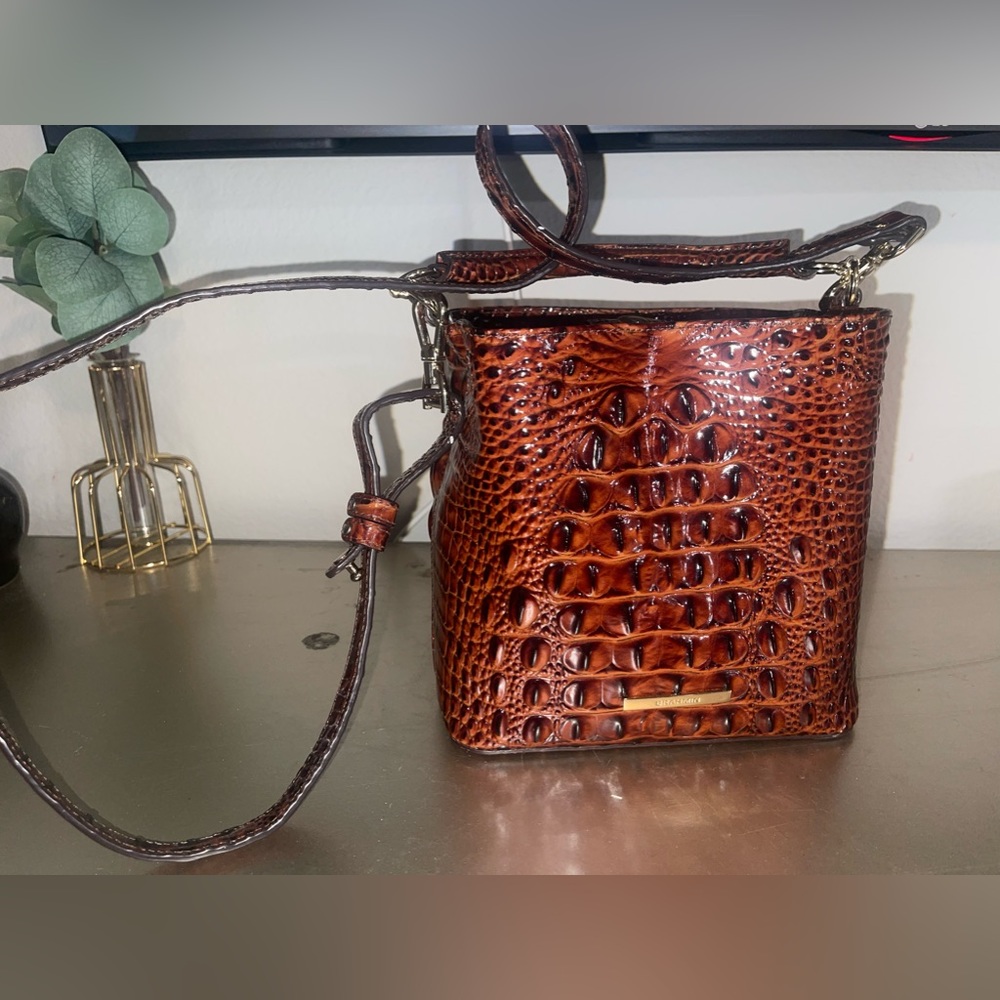 Gently Used Mini AMELIA Brahmin Bag (matching credit card wallet included)